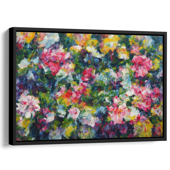 Burst of Bloom: Impressionistic Floral Abstract Canvas Art