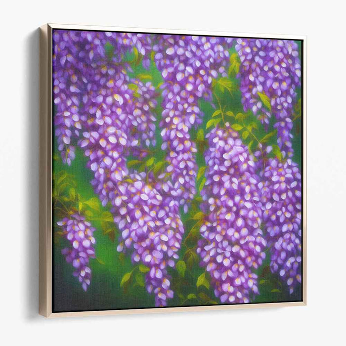 Enchanting Violet Dream Dance: Captivating Wisteria in Bloom Canvas Art Print