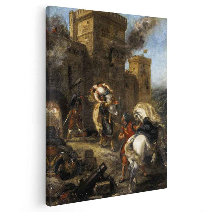 Rebecca Kidnapped by the Templar, Sir Brian de Bois-Guilbert by Eugene Delacroix