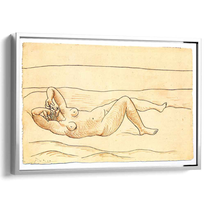 Reclining woman at the seashore (1920) by Pablo Picasso