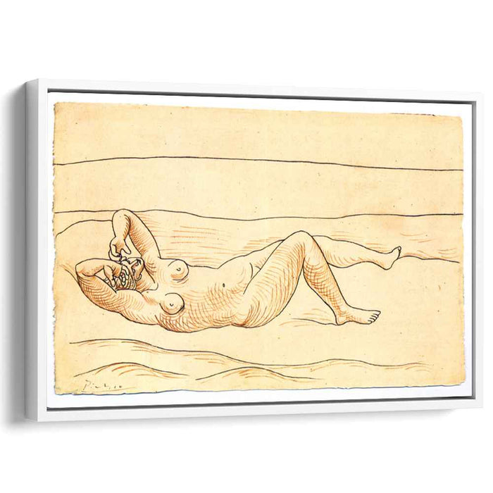 Reclining woman at the seashore (1920) by Pablo Picasso