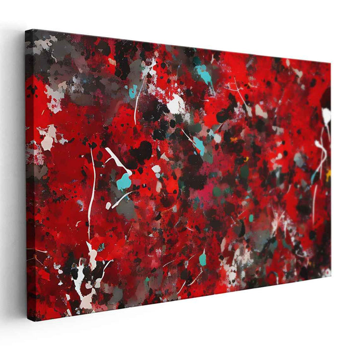 Red Abstract Splatter #124