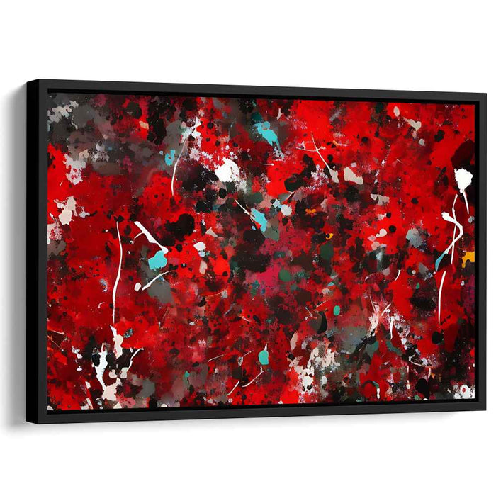 Red Abstract Splatter #124