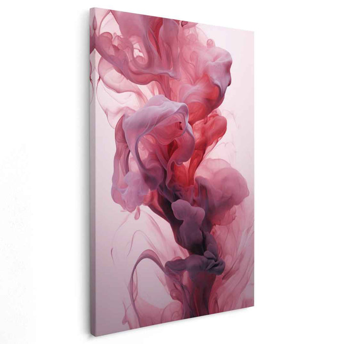 Blush Mystique: Ethereal Pink and Red Smoke Art