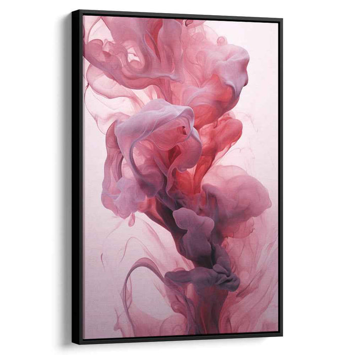 Blush Mystique: Ethereal Pink and Red Smoke Art