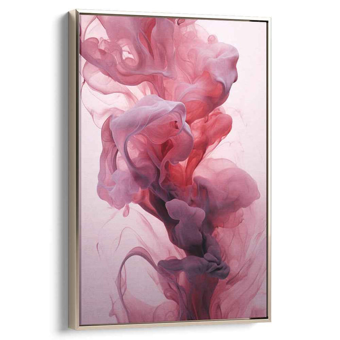 Blush Mystique: Ethereal Pink and Red Smoke Art