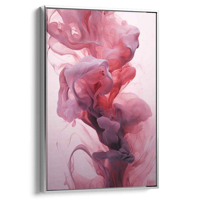 Blush Mystique: Ethereal Pink and Red Smoke Art