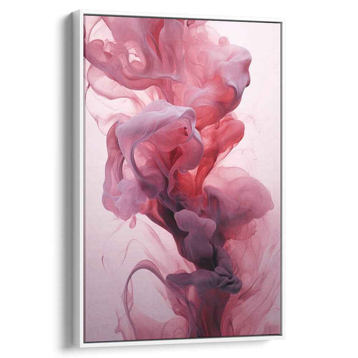 Blush Mystique: Ethereal Pink and Red Smoke Art