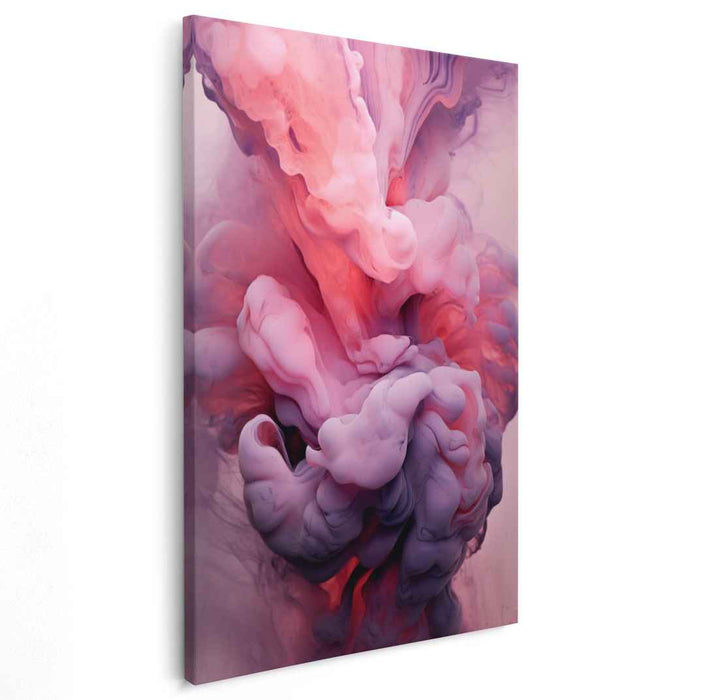 Red and Silver Abstract Swirls #004