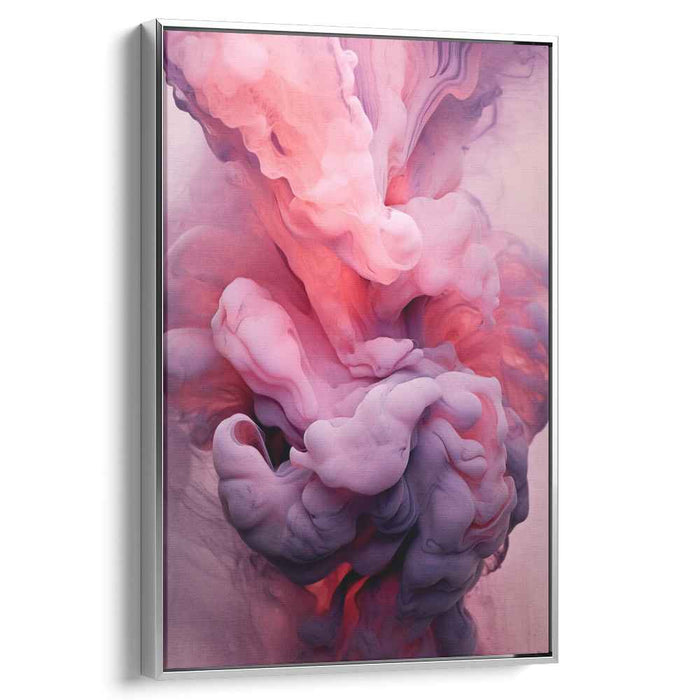 Red and Silver Abstract Swirls #004