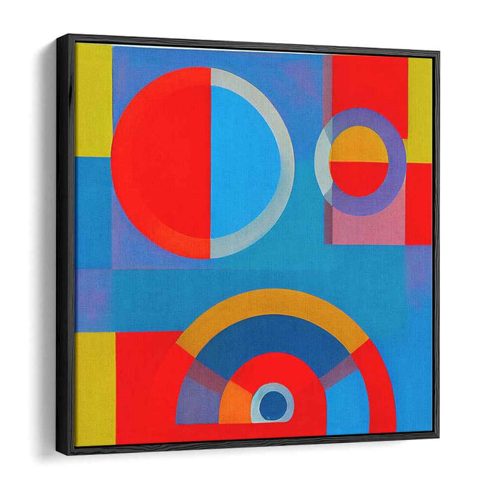 Random Spectrum Dance: Vibrant Geometric Abstraction Canvas Art