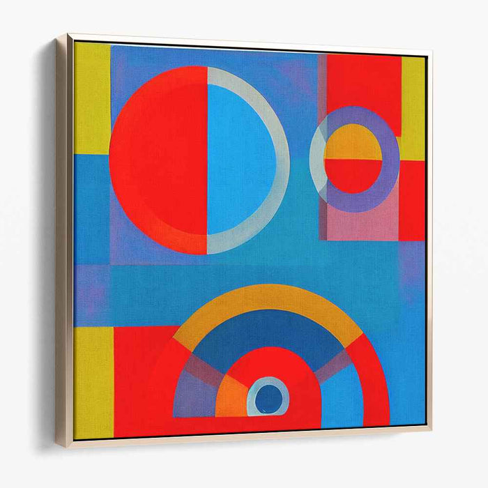 Random Spectrum Dance: Vibrant Geometric Abstraction Canvas Art
