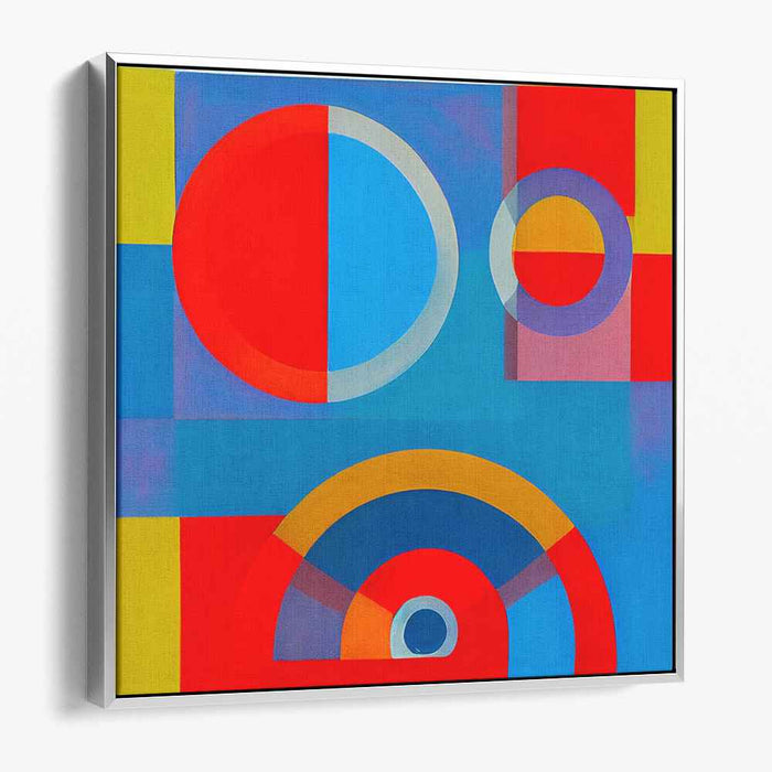 Random Spectrum Dance: Vibrant Geometric Abstraction Canvas Art