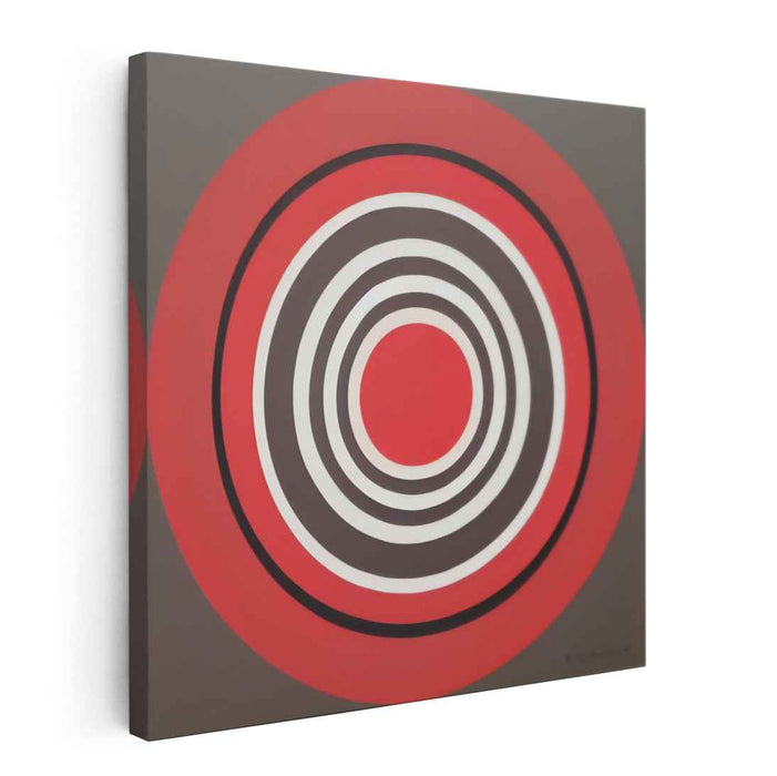 Vortex Mirage Dance of Colors: Op Art Concentric Circles Canvas Print