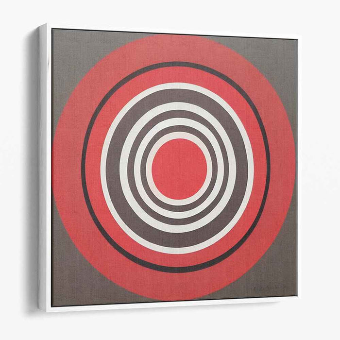 Vortex Mirage Dance of Colors: Op Art Concentric Circles Canvas Print