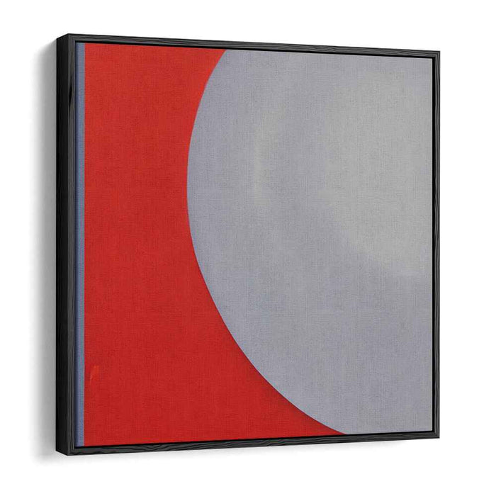 Modern Minimalism: Red and Grey Geometric Canvas Art