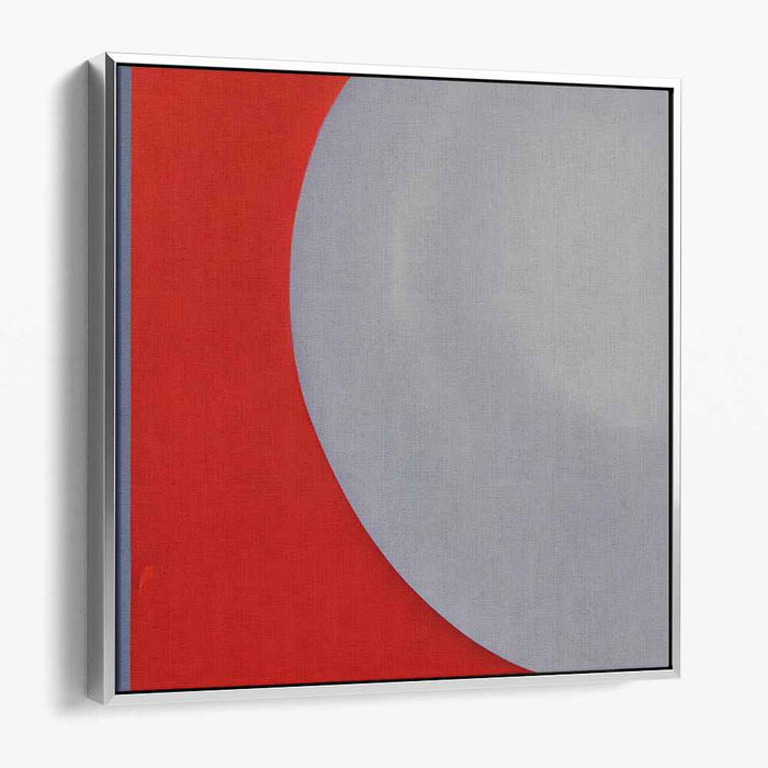 Modern Minimalism: Red and Grey Geometric Canvas Art