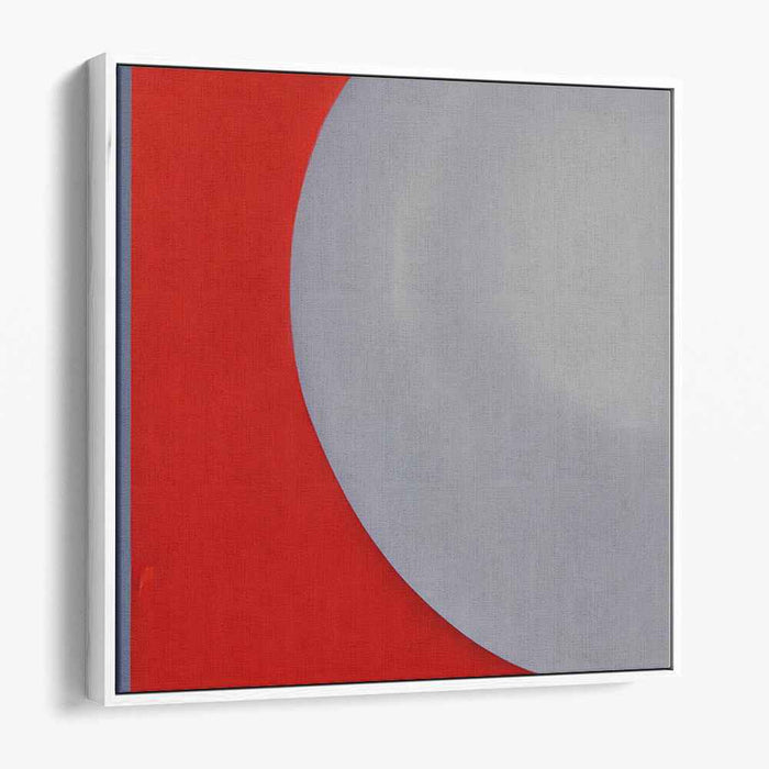 Modern Minimalism: Red and Grey Geometric Canvas Art