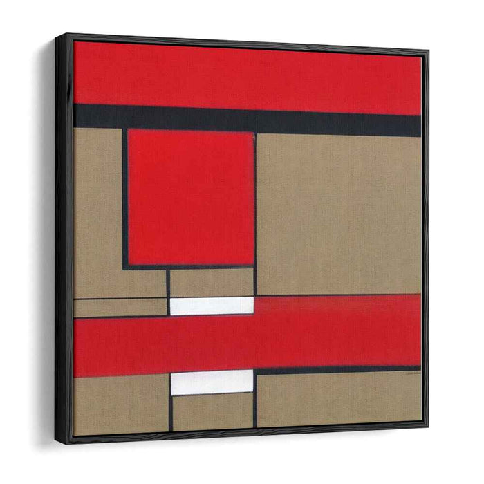 Red Bauhaus Squares #004