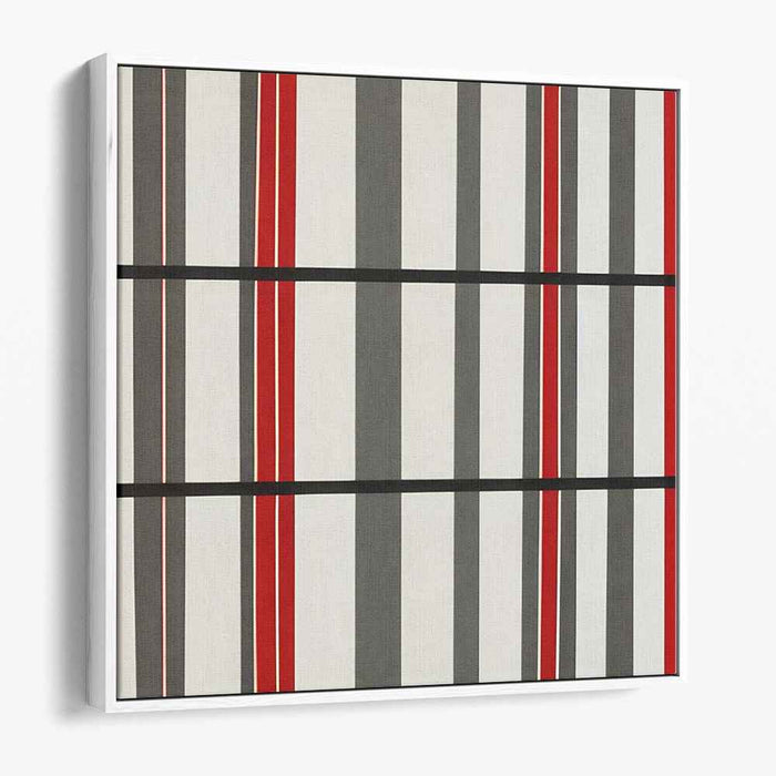 Ethereal Spectrum Echoes: Modern Abstract Striped Canvas Art Print