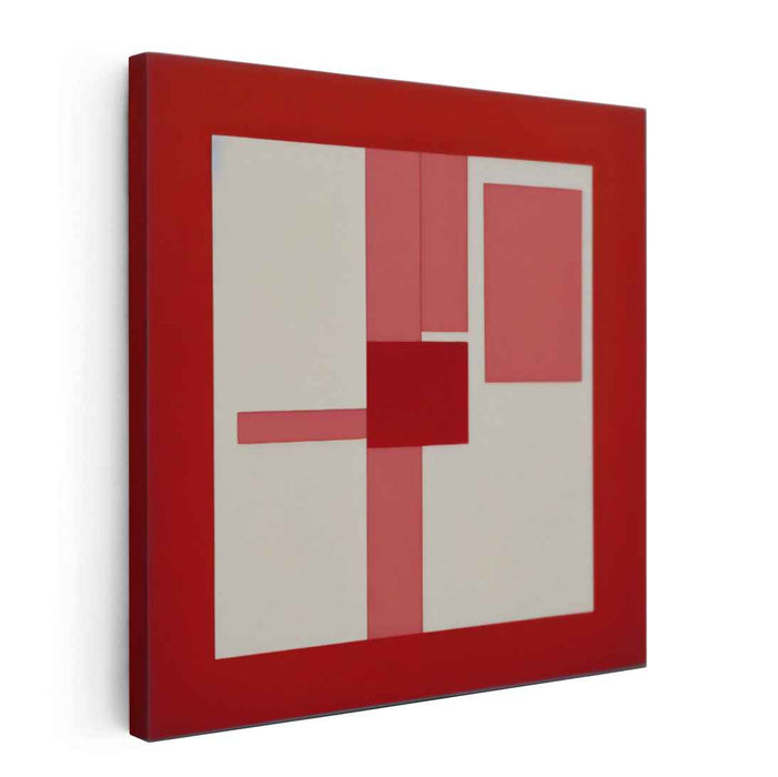 Cherry Blossom Dreamscape: Red and Pink Abstract Canvas Art