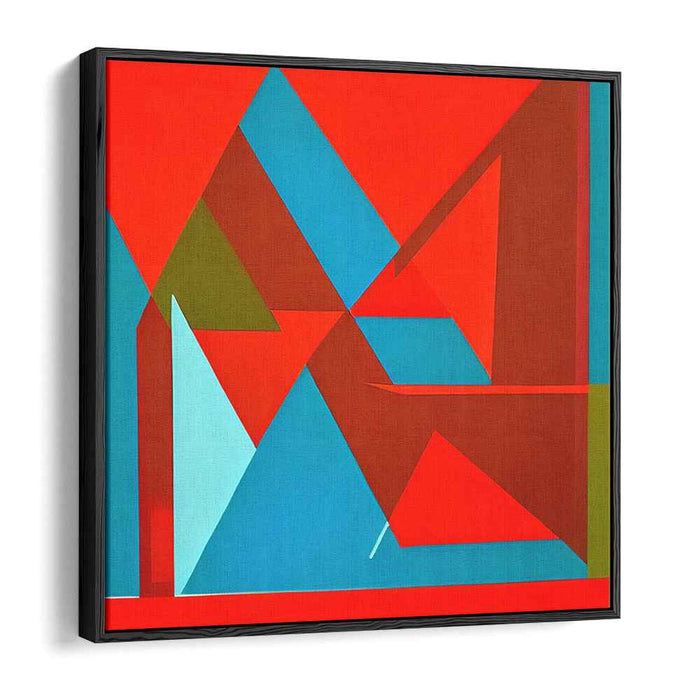 Colorplay Duality: Bold Red and Blue Canvas Art Print