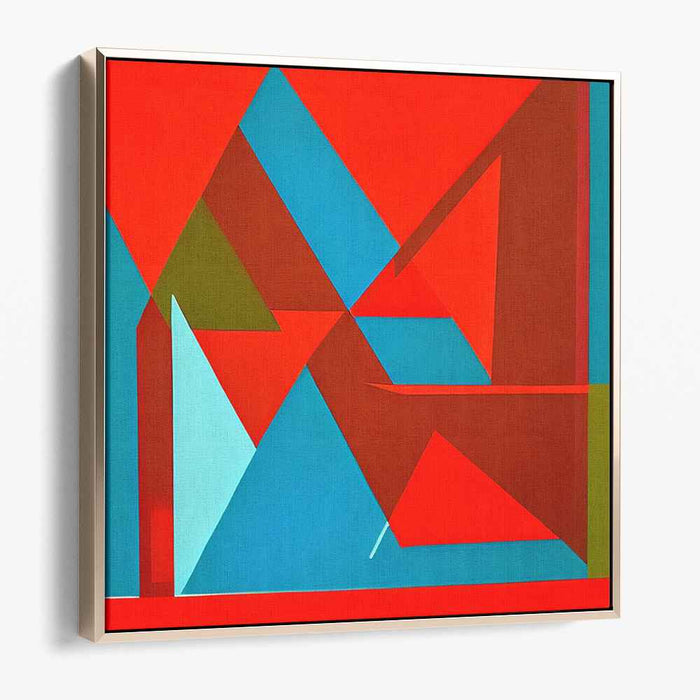 Colorplay Duality: Bold Red and Blue Canvas Art Print