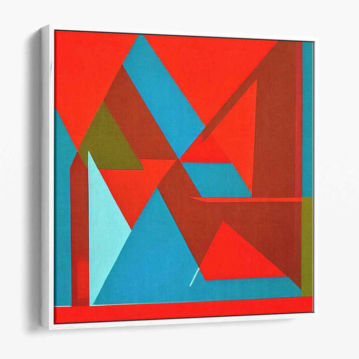 Colorplay Duality: Bold Red and Blue Canvas Art Print