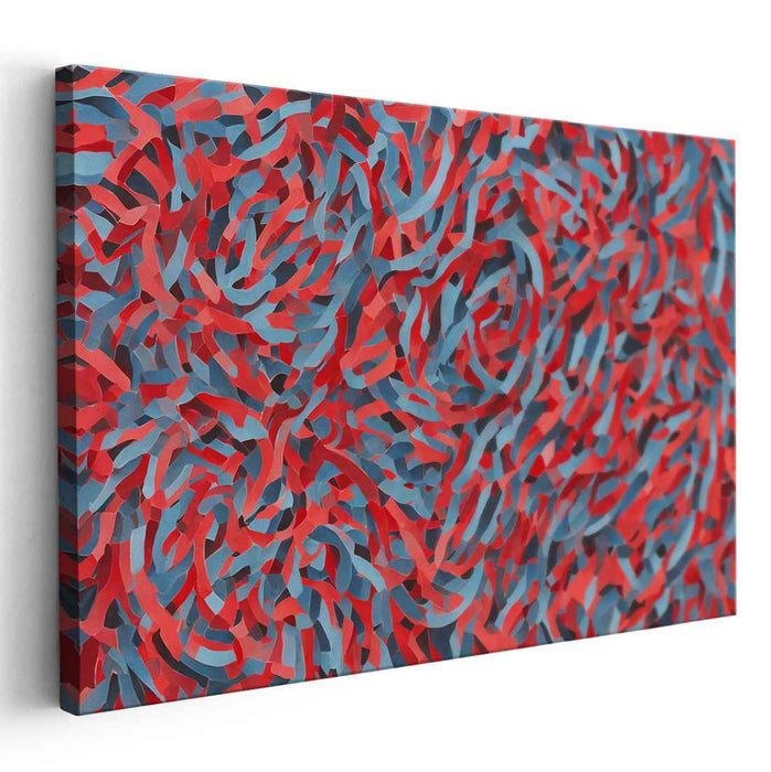 Red Cubism Circles #116