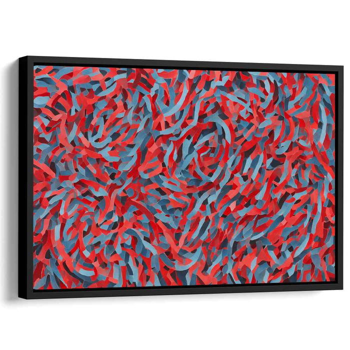 Red Cubism Circles #116