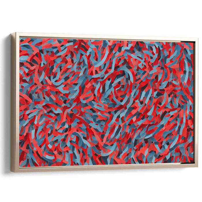 Red Cubism Circles #116