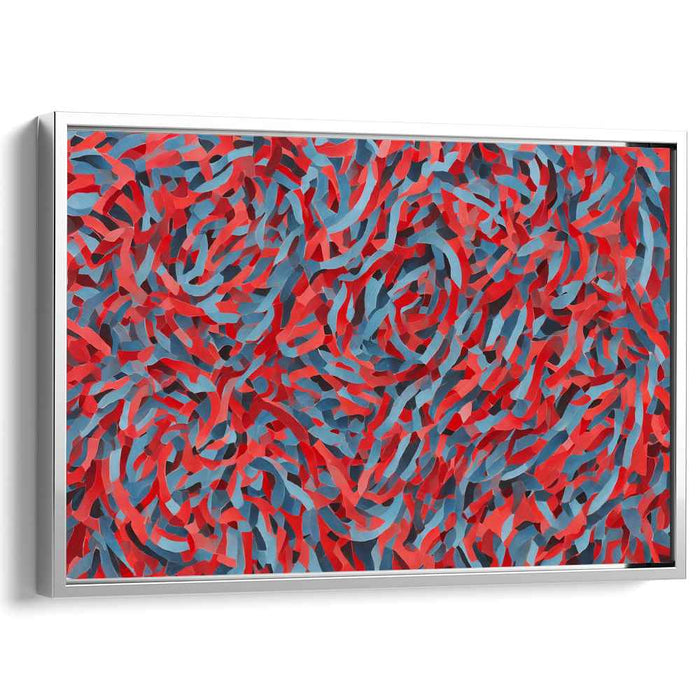 Red Cubism Circles #116