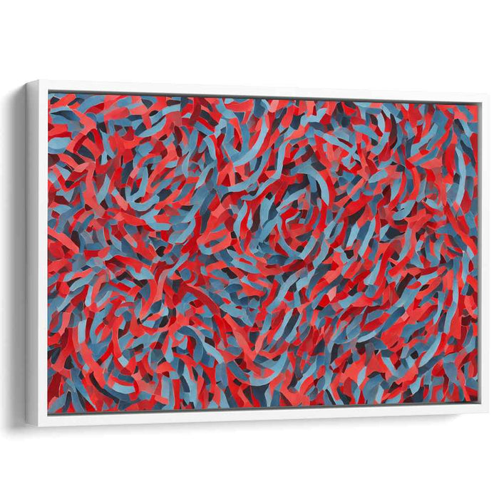 Red Cubism Circles #116