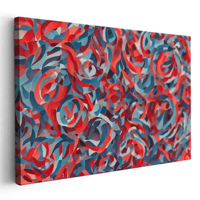 Dance of Colorful Chaos: Abstract Swirls in Motion Canvas Art Print