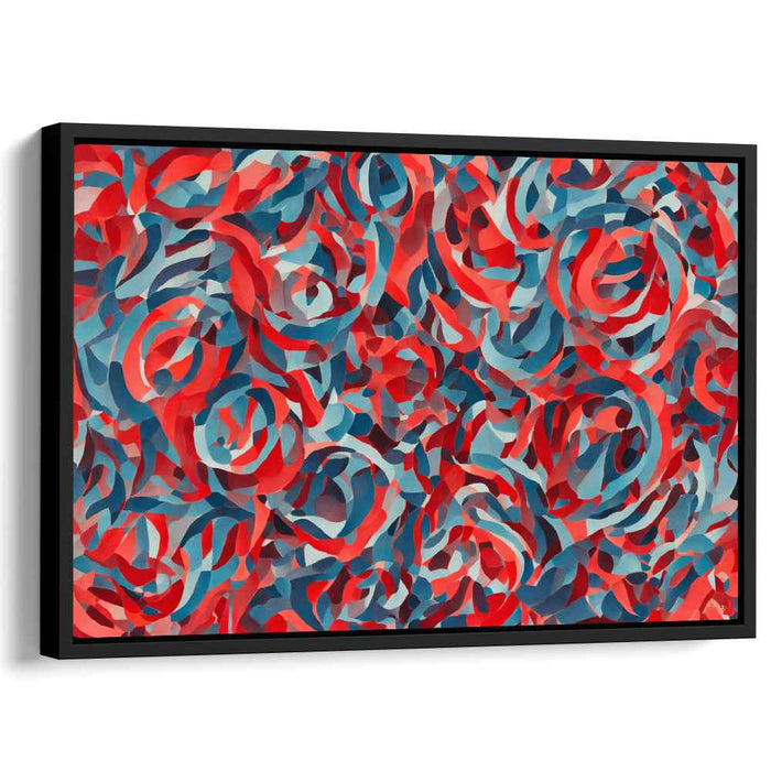 Dance of Colorful Chaos: Abstract Swirls in Motion Canvas Art Print