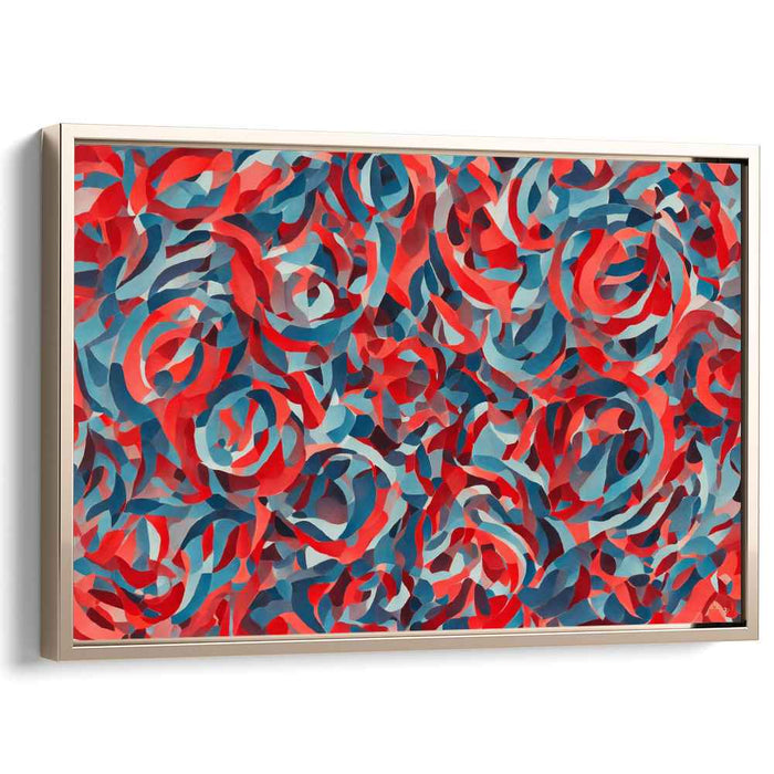 Dance of Colorful Chaos: Abstract Swirls in Motion Canvas Art Print