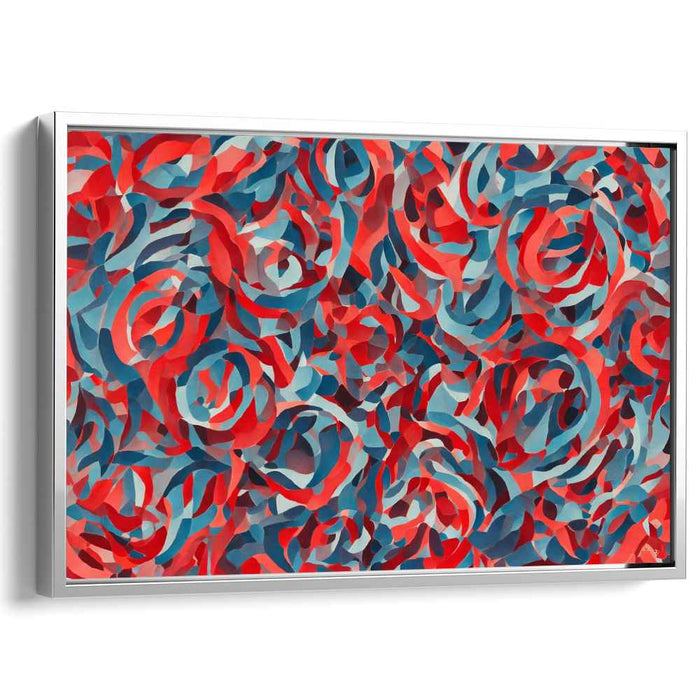 Dance of Colorful Chaos: Abstract Swirls in Motion Canvas Art Print