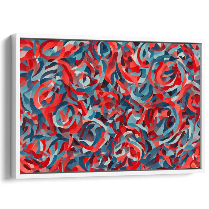 Dance of Colorful Chaos: Abstract Swirls in Motion Canvas Art Print