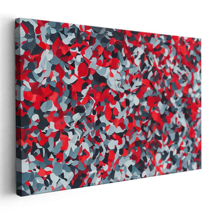 Red Cubism Circles #120