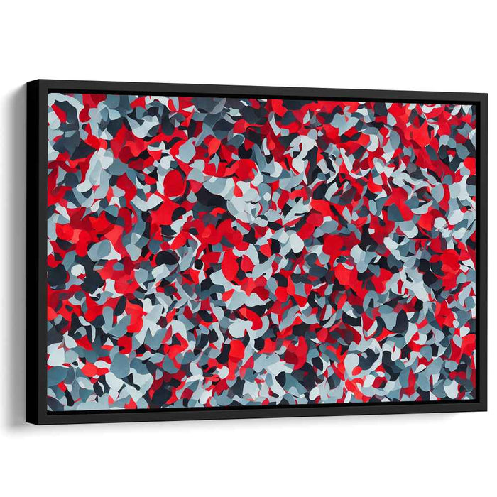 Red Cubism Circles #120