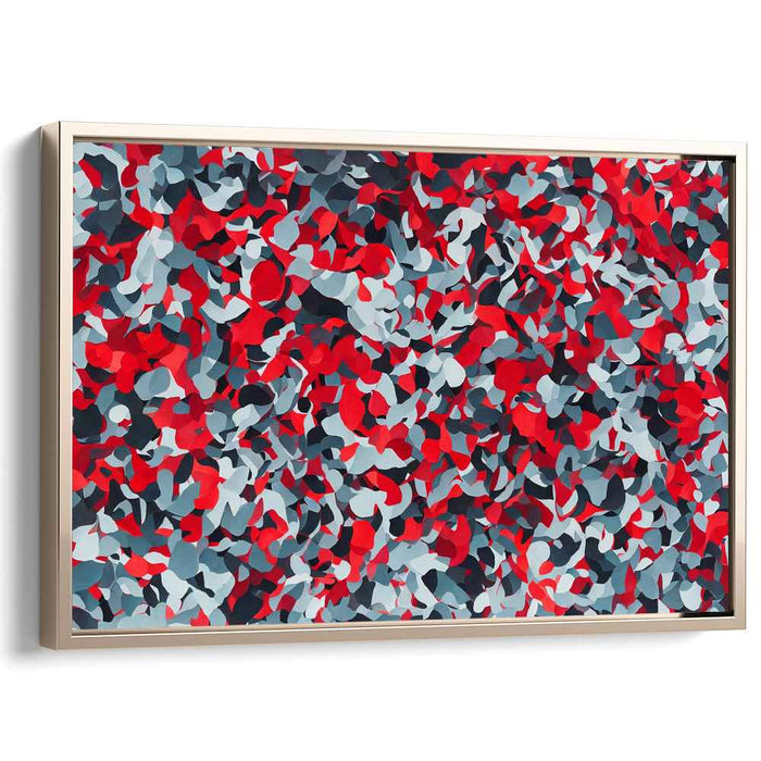 Red Cubism Circles #120