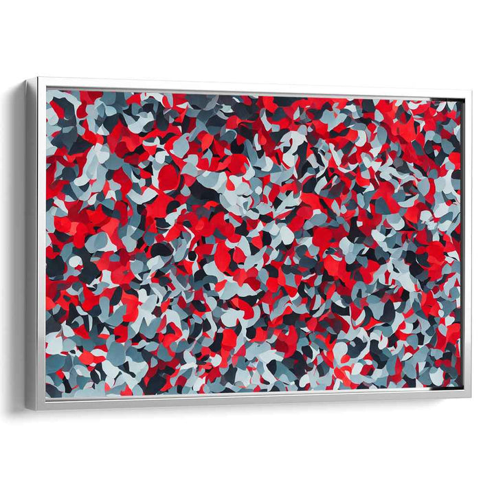 Red Cubism Circles #120