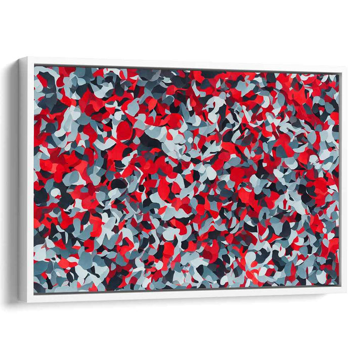 Red Cubism Circles #120