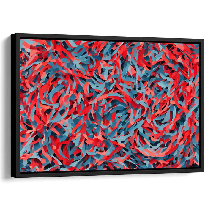 Red Cubism Circles #122