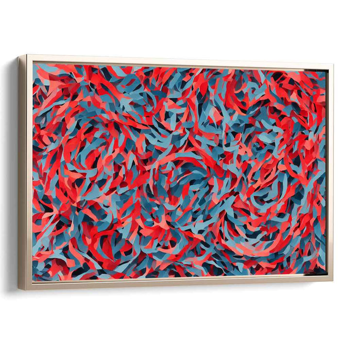 Red Cubism Circles #122