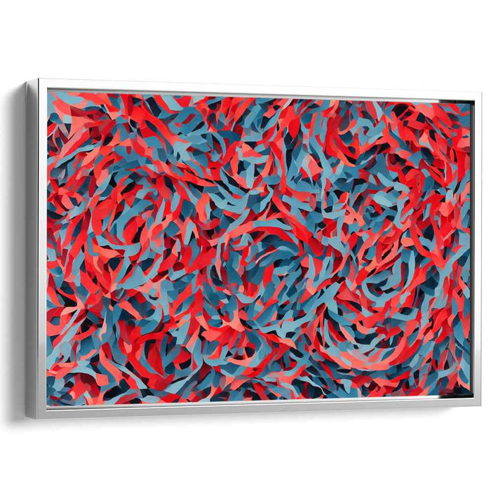 Red Cubism Circles #122