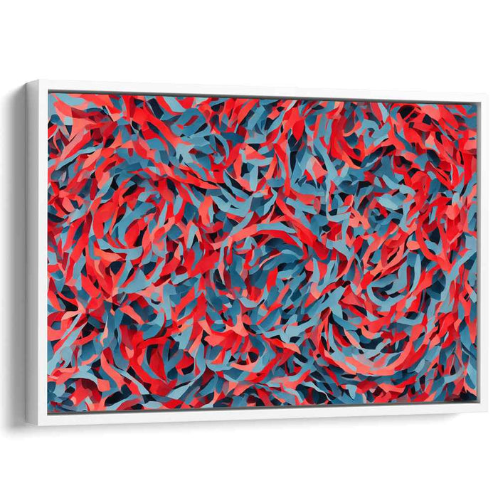 Red Cubism Circles #122