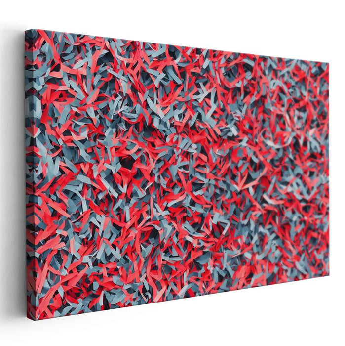 Red Cubism Circles #125