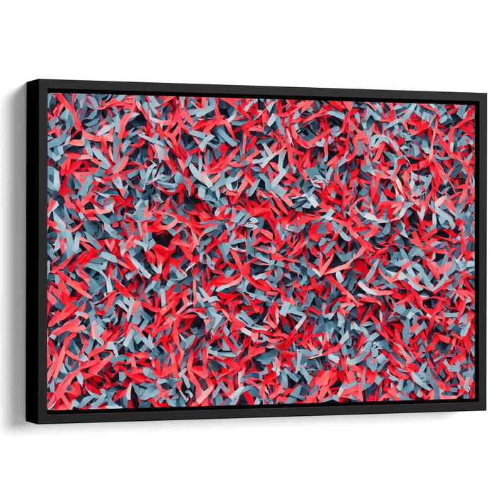 Red Cubism Circles #125