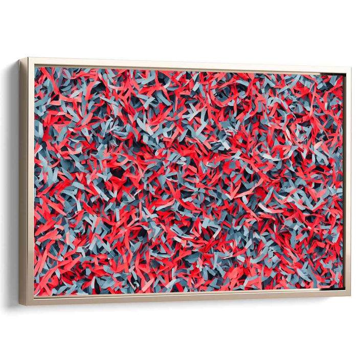 Red Cubism Circles #125